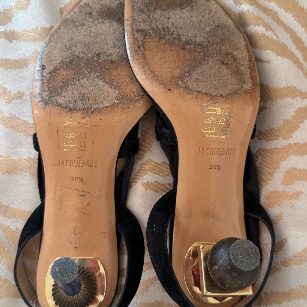Jacquemus Capri sculptural heeled wrap sandals - Picture 4 of 5